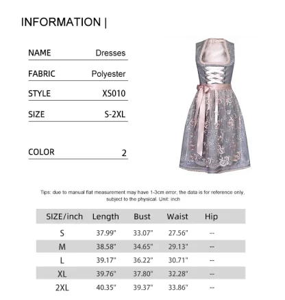 Floral Square Neck Dirndl Dress - Image 6