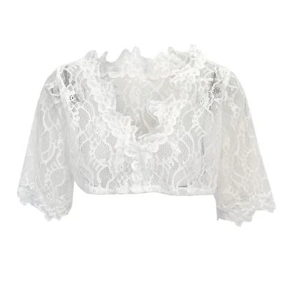 Half Sleeve Lace Dirndl Shirt - Image 5