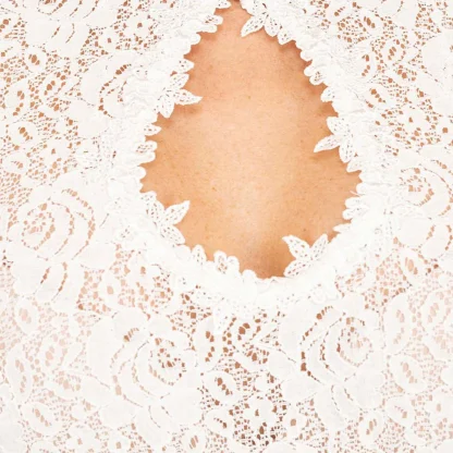 Keyhole Sheer Lace Dirndl Shirt - Image 5
