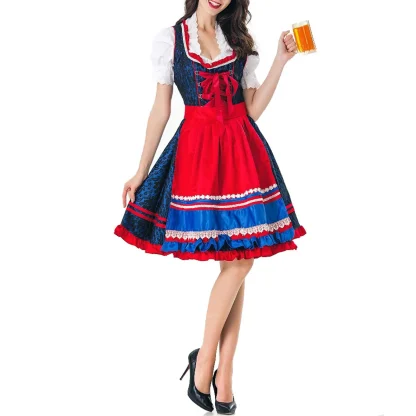 A-line Ruffle Hem Dirndl Dress - Image 3