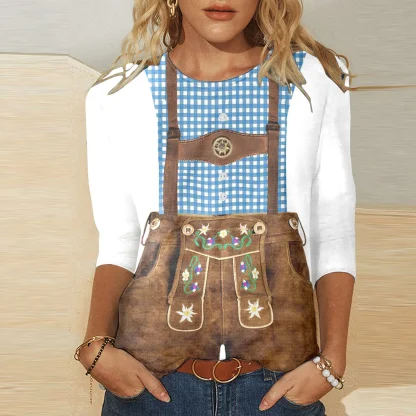 Half Sleeve Dirndl Shirt - Image 3