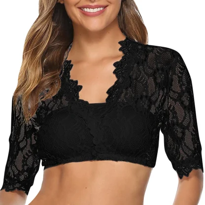 Half Sleeve Lace Dirndl Shirt