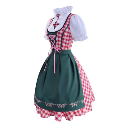 Modest Plaid Dirndl Dress - Image 4