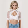 Sexy Cutout Lace Dirndl Shirt - Image 3