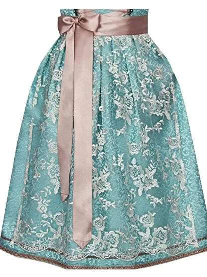 Floral Square Neck Dirndl Dress - Image 5