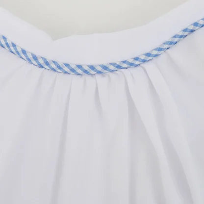 Blue Midi Plaid Dirndl Dress - Image 4