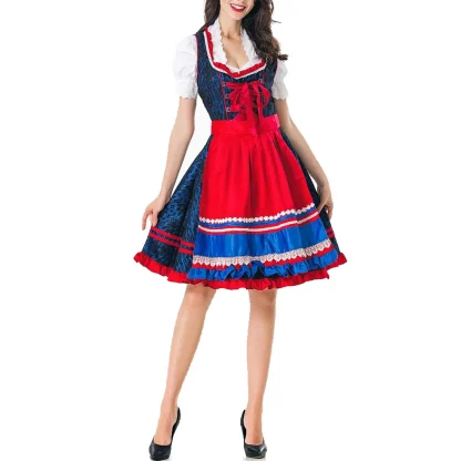A-line Ruffle Hem Dirndl Dress - Image 2