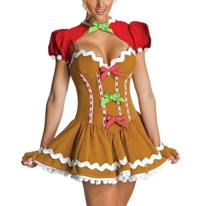 Chic Gingerbread-like Dirndl Dress