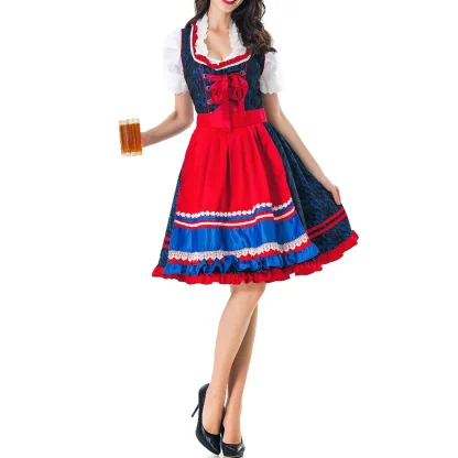 A-line Ruffle Hem Dirndl Dress - Image 4