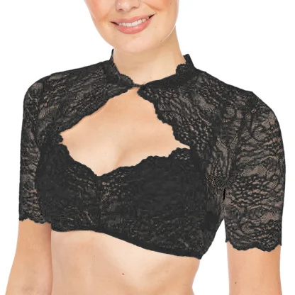 Sexy Sheer Lace Dirndl Shirt - Image 2