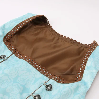 Square Neck Sleeveless Dirndl Dress - Image 4