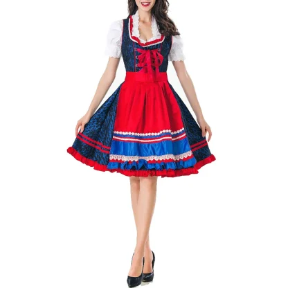 A-line Ruffle Hem Dirndl Dress - Image 5