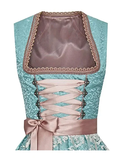 Floral Square Neck Dirndl Dress - Image 4