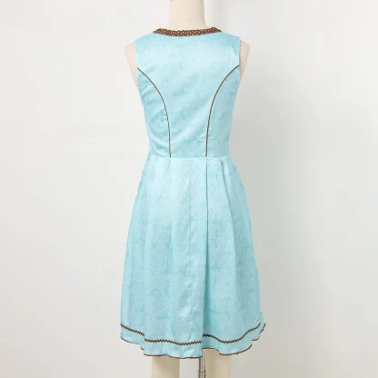 Square Neck Sleeveless Dirndl Dress - Image 3