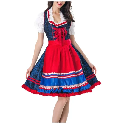 A-line Ruffle Hem Dirndl Dress