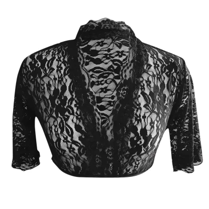 Floral Sheer Lace Dirndl Shirt - Image 6