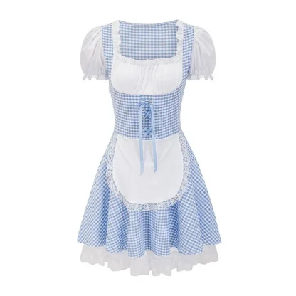 Sexy Plaid Mini Dirndl Dresses - Image 6