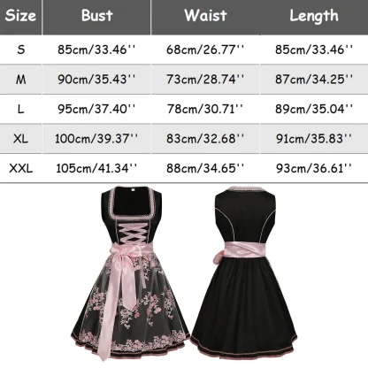 Sexy Lace-up Floral Dirndl Dress - Image 7