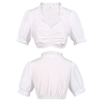 Simple Lace-up Front Dirndl Dress - Image 6