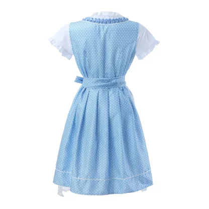 Solid Color Lace Dirndl Dress - Image 3