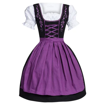Lace-up Front A-line Dirndl Dresses - Image 2