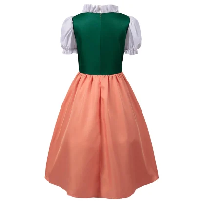 Ruffle Neckline A-line Dirndl Dress - Image 2