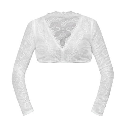 Cropped Long Sleeve Dirndl Shirt - Image 6
