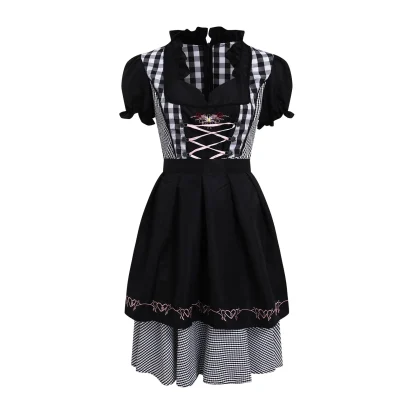 Puff Short Sleeve Dirndl Dress - Image 2