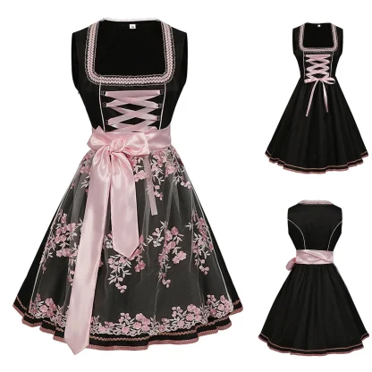 Sexy Lace-up Floral Dirndl Dress - Image 5