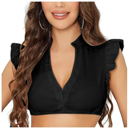 Flying Ruffle Sleeve Dirndl Shirt