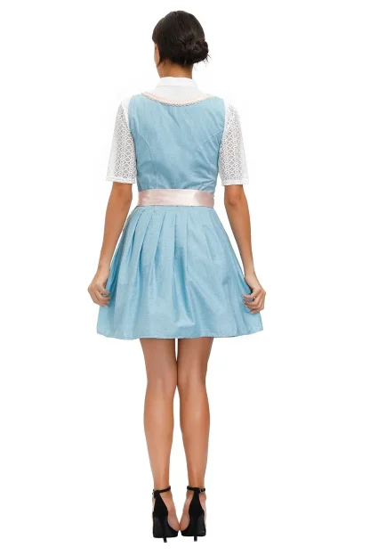 Chic Floral Mini Dirndl Dress - Image 5