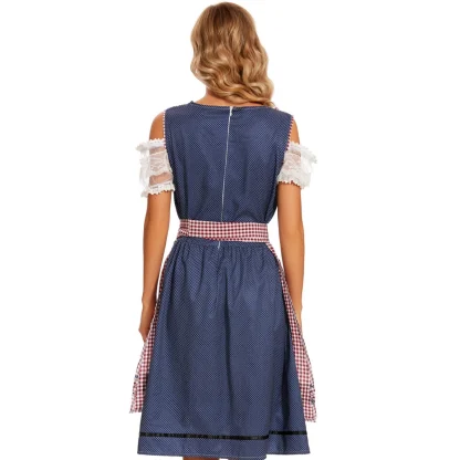 Plaid Apron A-line Dirndl Dress - Image 5