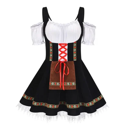 Plus Size Lace Hem Dirndl Dress - Image 5