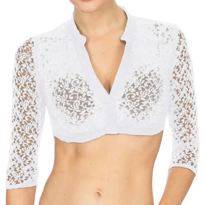 Sheer Lace V-neck Dirndl Shirt - Image 4