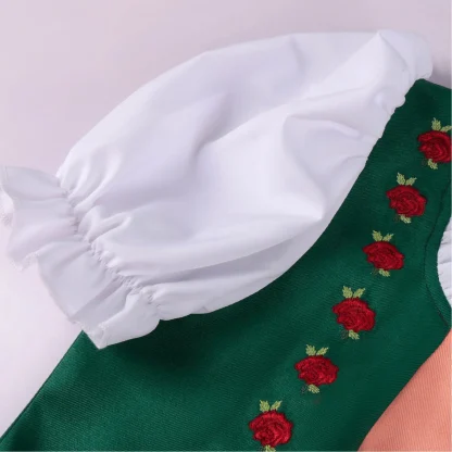 Ruffle Neckline A-line Dirndl Dress - Image 4