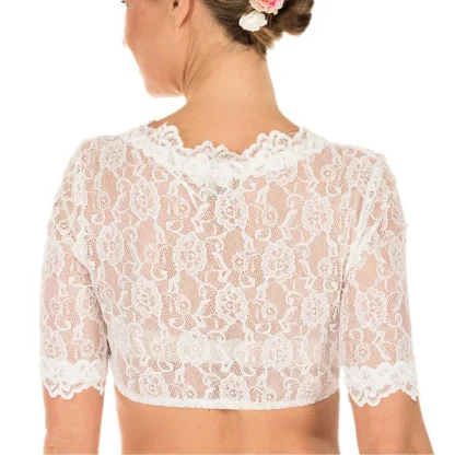 Cropped See-through Dirndl Shirt - Image 3