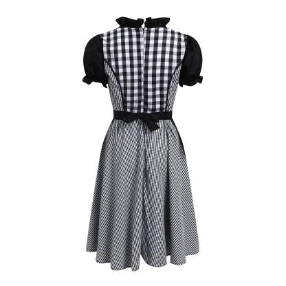 Puff Short Sleeve Dirndl Dress - Image 3