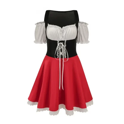 Lace-up Front Mini Dirndl Dresses - Image 4