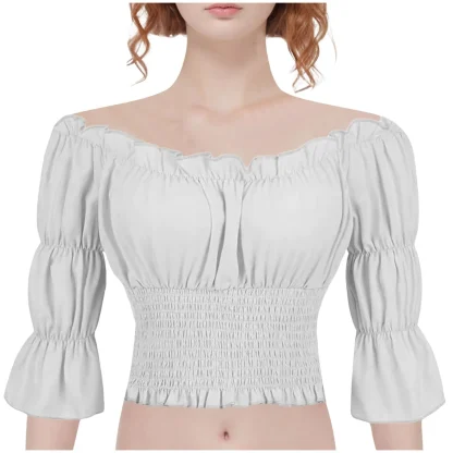Off-shoulder Half Sleeve Dirndl Shirt