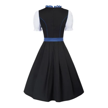 Floral Apron Midi Dirndl Dress - Image 3