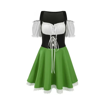 Lace-up Front Mini Dirndl Dresses - Image 5