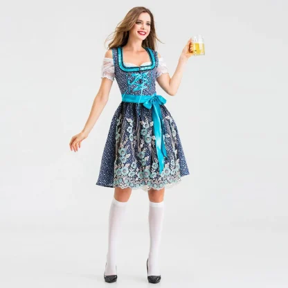 Fancy Floral Print Dirndl Dress - Image 2