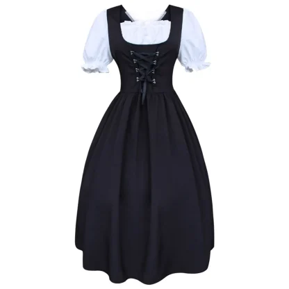 Square Neck A-line Dirndl Dress