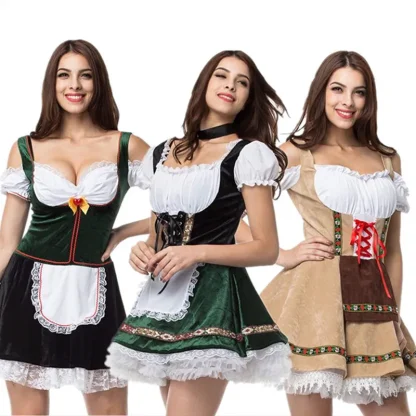Plus Size Lace Hem Dirndl Dress - Image 6