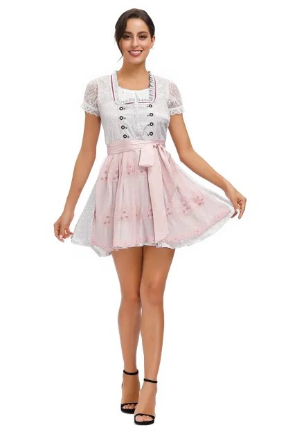 Waist Tie Mini Dirndl Dress - Image 2