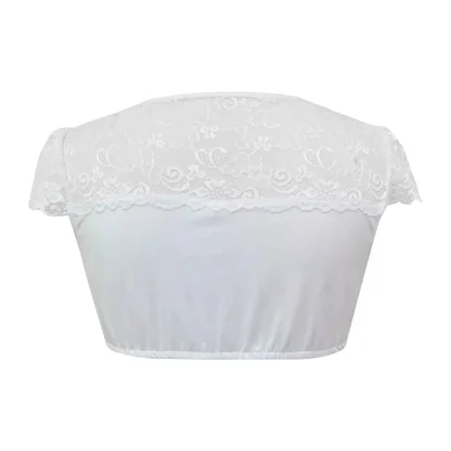 Sexy Cropped Lace Dirndl Shirt - Image 5