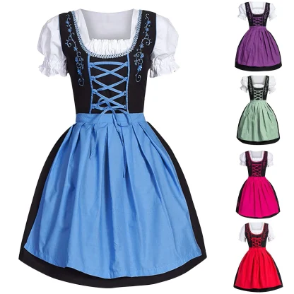 Lace-up Front A-line Dirndl Dresses - Image 6