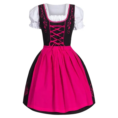 Lace-up Front A-line Dirndl Dresses - Image 3