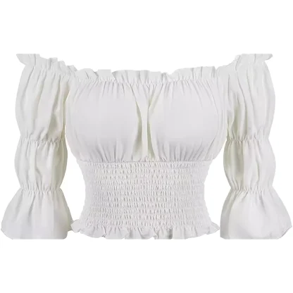 Off-shoulder Half Sleeve Dirndl Shirt - Image 2