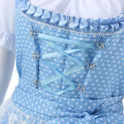 Solid Color Lace Dirndl Dress - Image 4